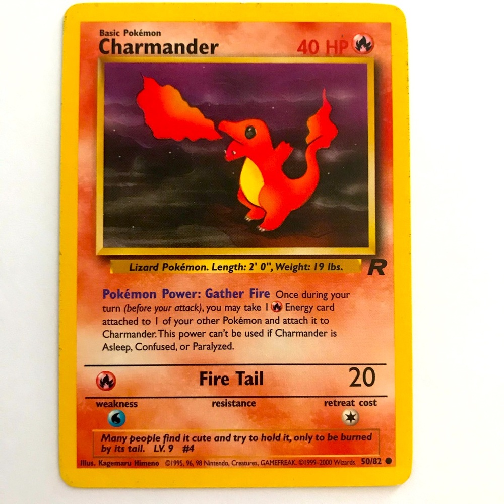 Charmander 1995 40hp Pokémon card